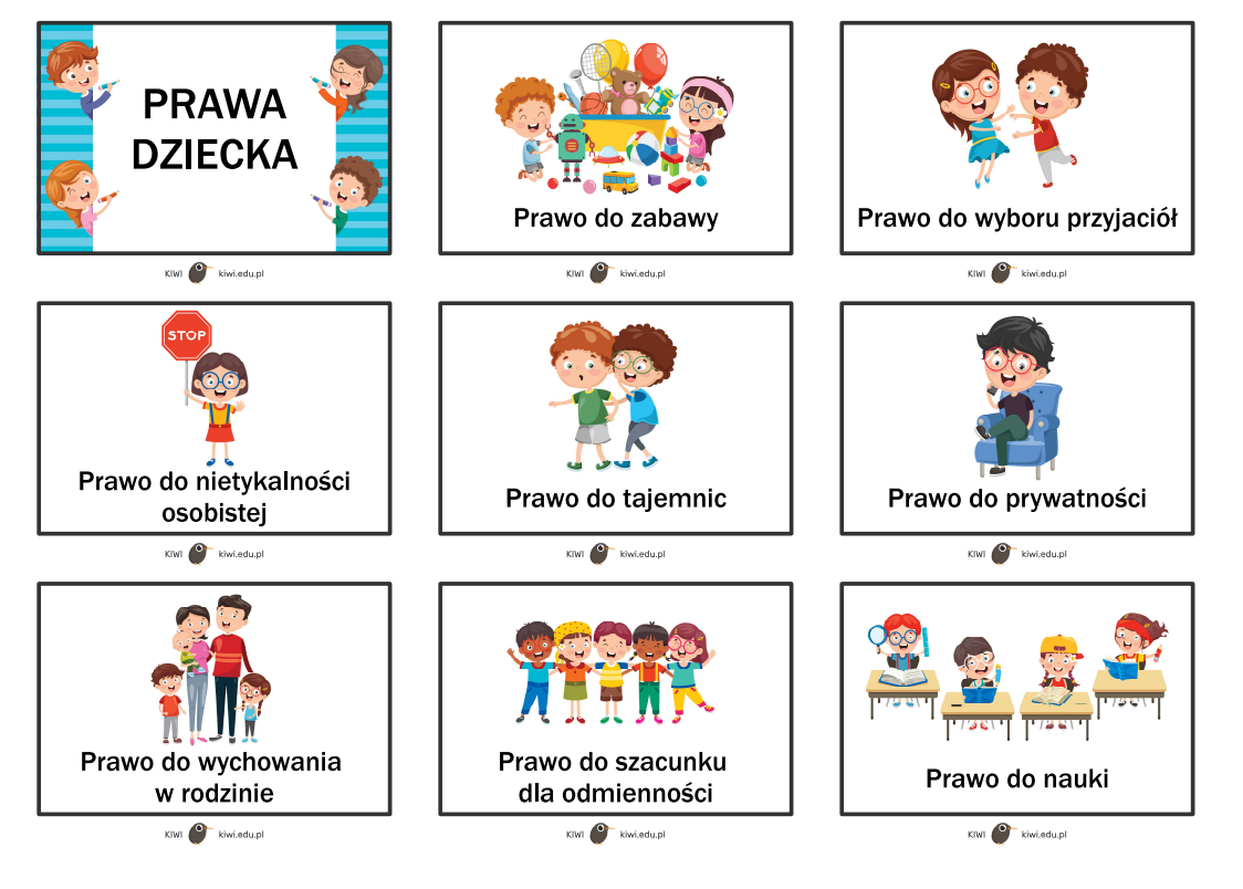 Prawa Dziecka Obrazki Do Druku PRAWA DZIECKA (19 stron) pdf – kiwi.edu.pl